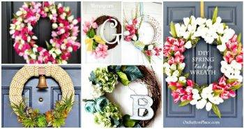 25 Easy DIY Spring Wreath Ideas - DIY Wreaths - DIY Crafts - DIY Projects