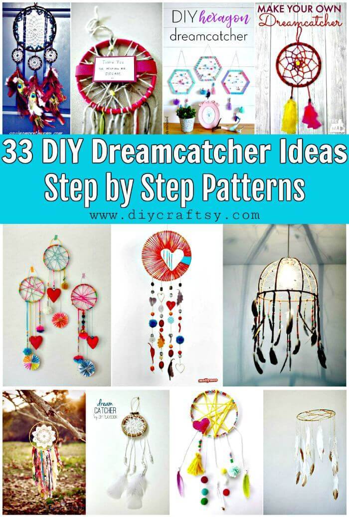 33 DIY Dreamcatcher Ideas with Step by Step Patterns, DIY Projects, DIY Crafts, DIY Home Decor Ideas, Easy Craft Ideas