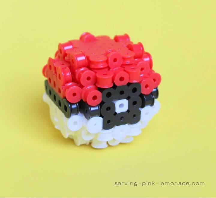 Make a 3D Perler Bead Pokeball