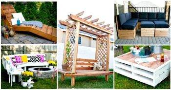 54 DIY Garden Furniture Ideas to Update Your Home Outdoor - DIY Outdoor Furniture Projects - DIY Furniture Plans - DIY Furniture Ideas - DIY Projects - DIY Crafts - DIY Ideas