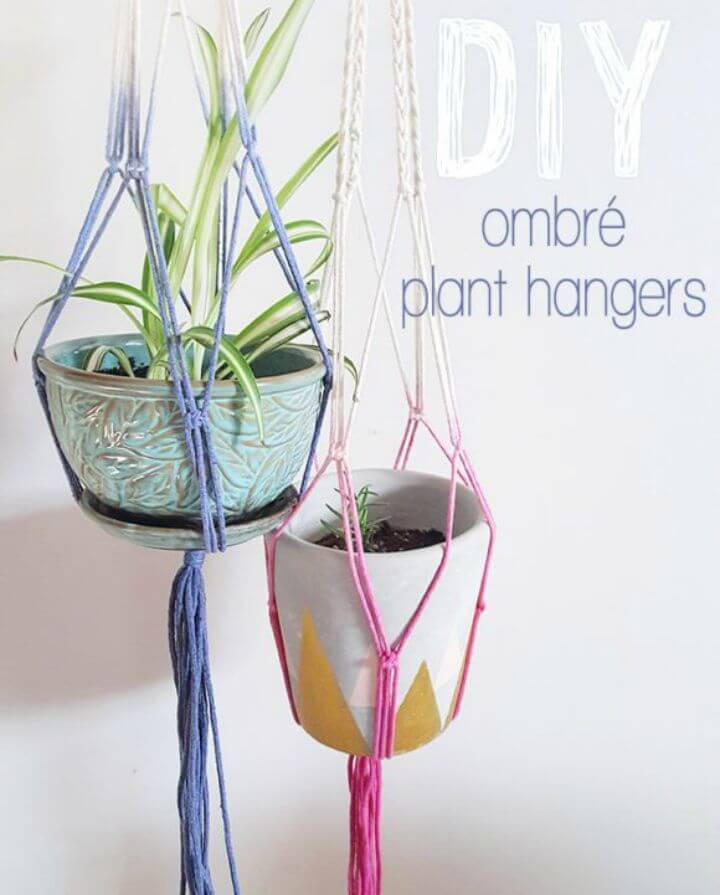 DIY Ombre Macrame Plant Hangers!