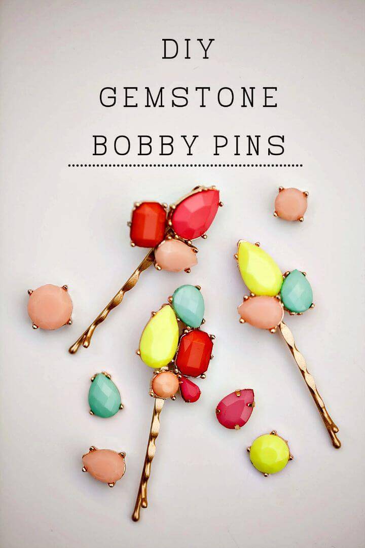 Quick DIY Gemstone Bobby Pins