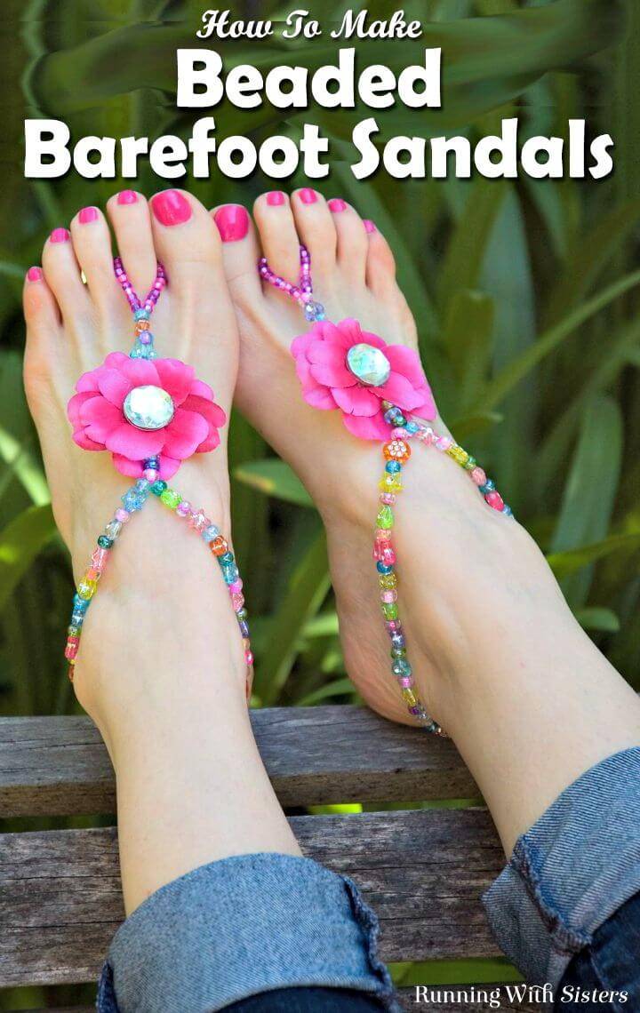 How to Make Summer Beaded Barefoot Sandals