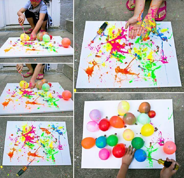 Amazing Balloon Splatter Painting