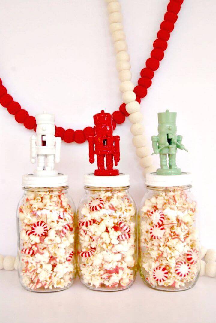 Amazing DIY Nutcracker Jar Toppers - Mason Jar Crafts 