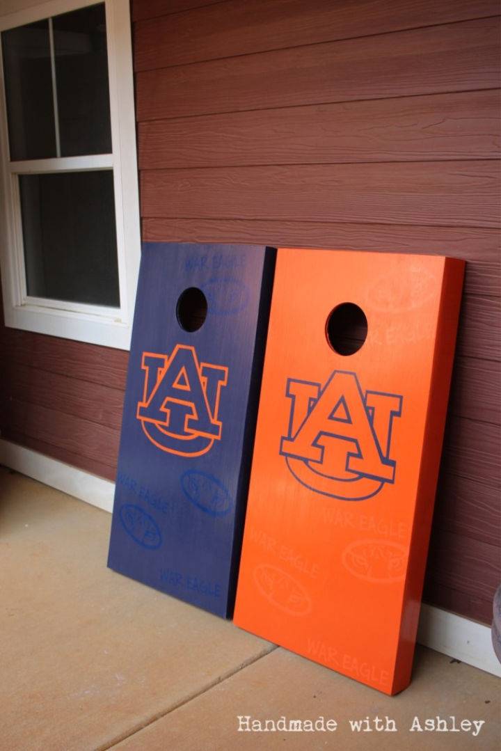 Auburn Themed Cornhole Boards