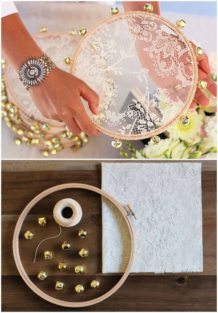 Awesome DIY Lace Tambourine