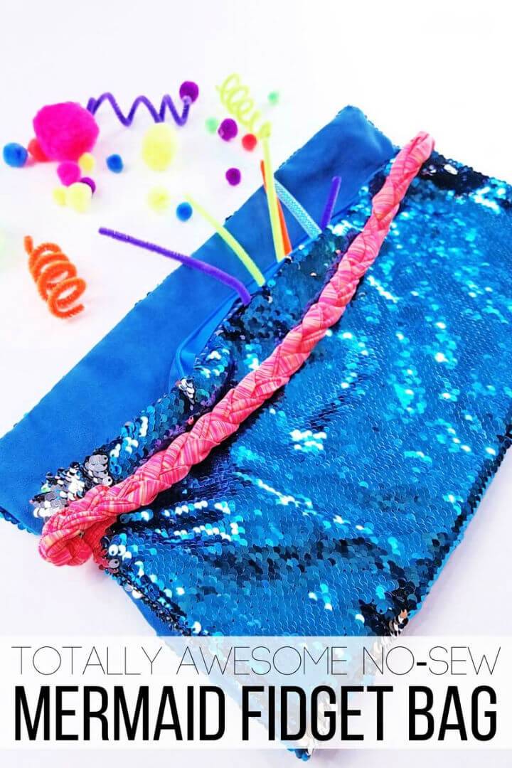 Awesome DIY No sew Mermaid Fidget Bag