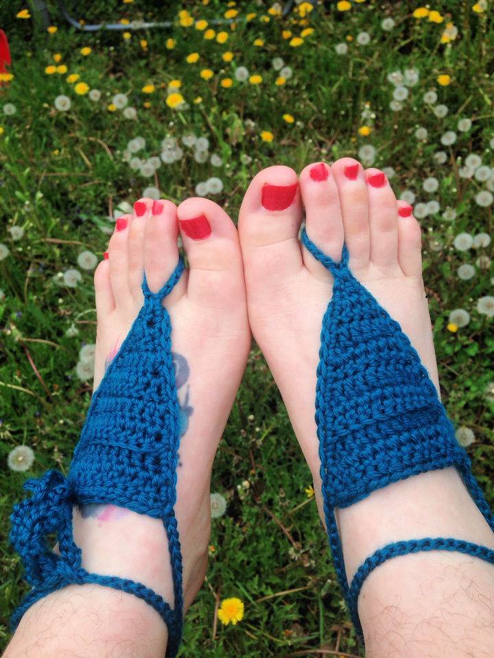 Basic Crochet Barefoot Sandals Pattern