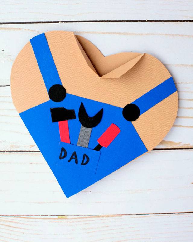 Beautiful Handy Dad Heart Card