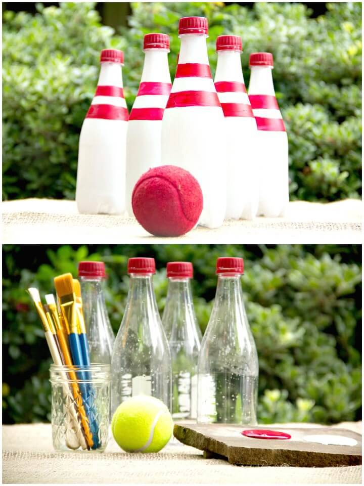 DIY Bowling with Recycled Bottles Game For Summer & Spring