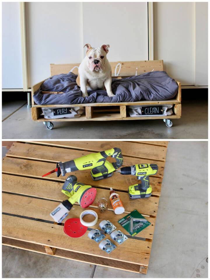 Build Pallet Dog Bed On Casters