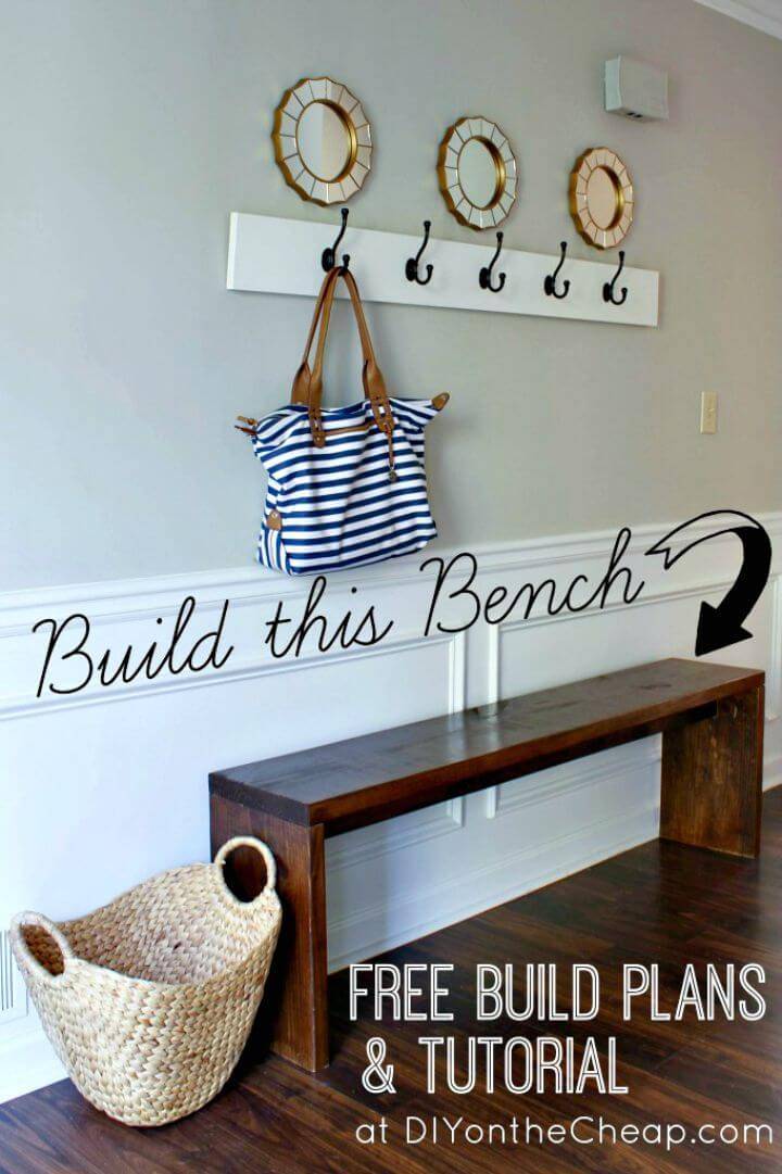 How to Build Your Own Entryway Bench Plans & Tutorial