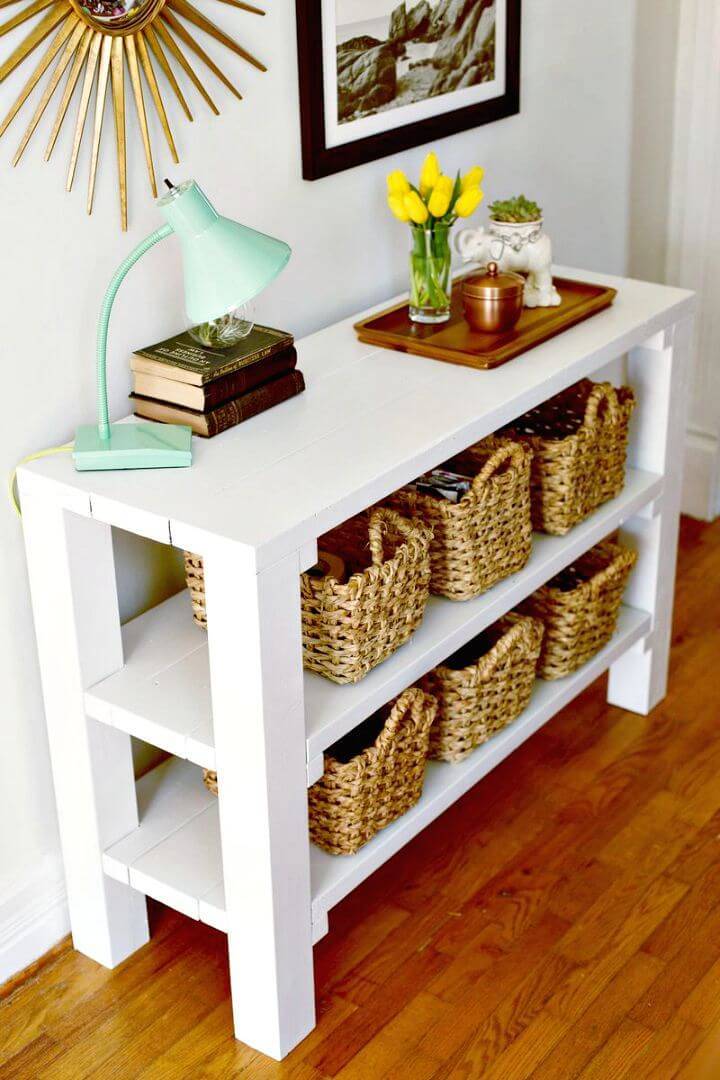 How to Build Your Own Entryway Key Throw Table Tutorial