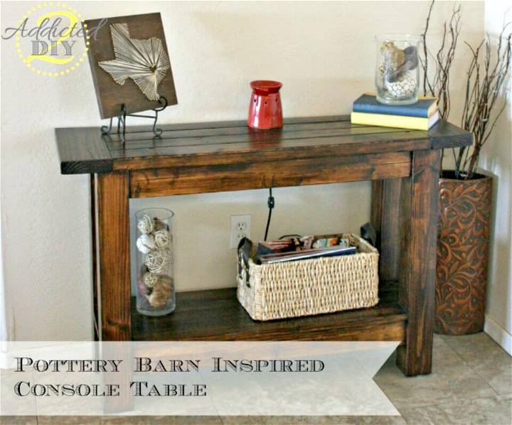 How to Build Your Own Pottery Barn Inspired Entryway Console Table Tutorial