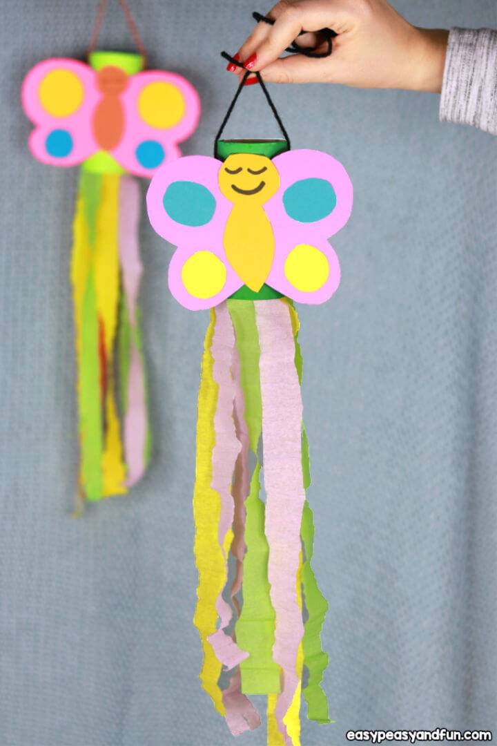 Butterfly Windsock Toilet Paper Roll Craft 1