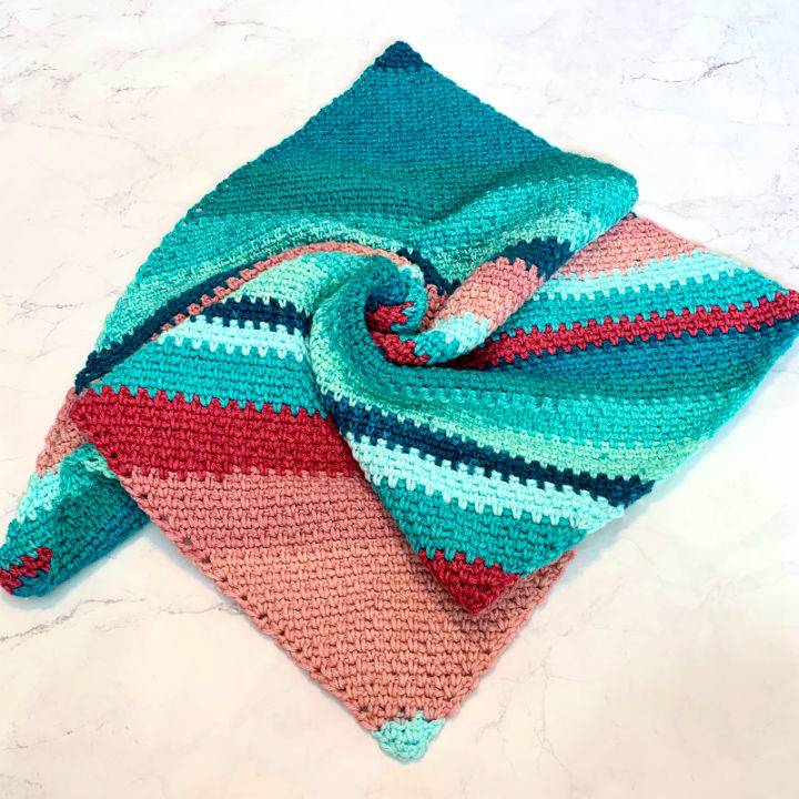 C2C Moss Stitch Crochet Blanket Pattern