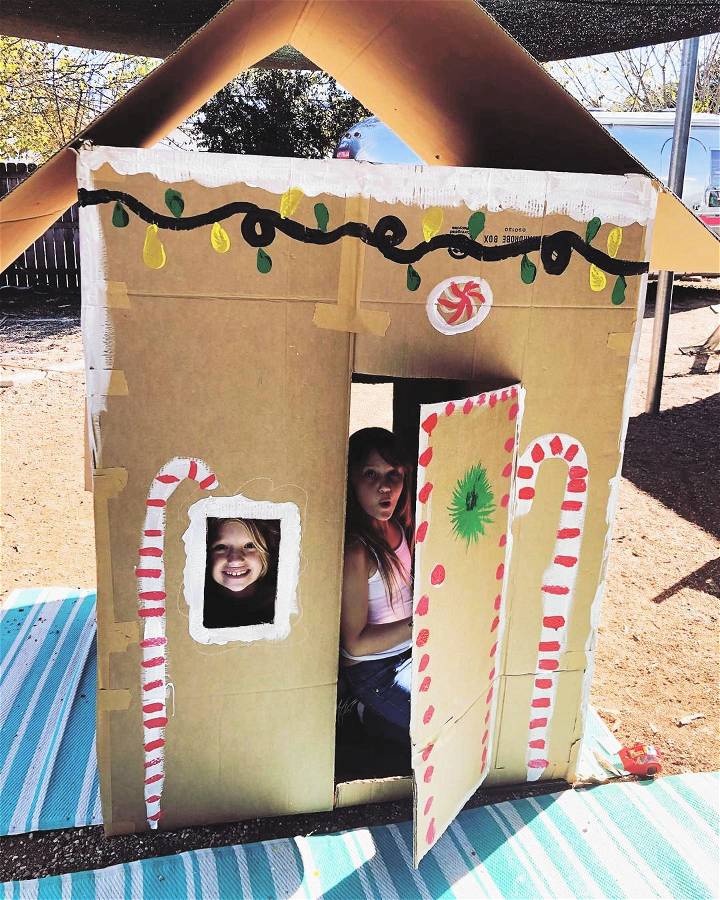 cardboard playhouse for kids to play