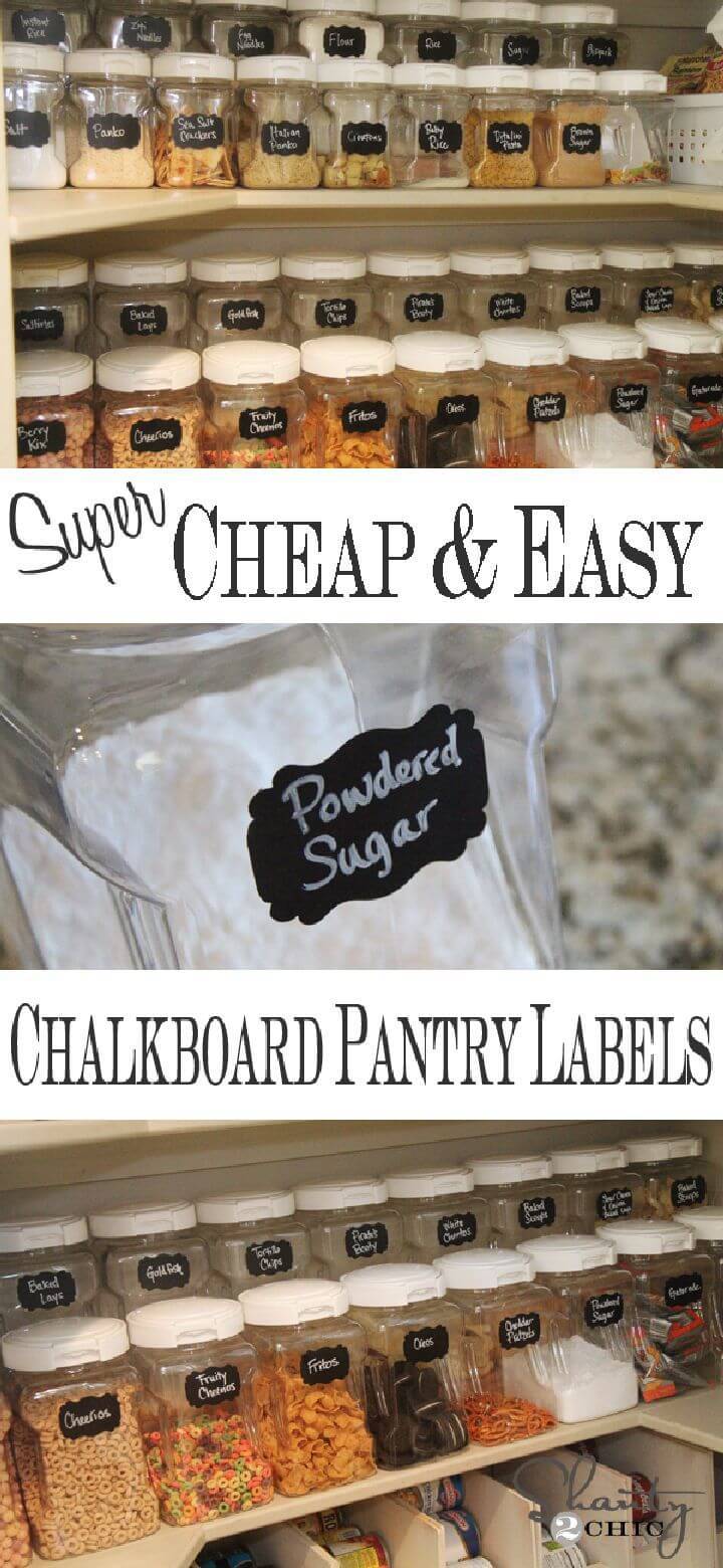 Chalkboard Labels for the Pantry