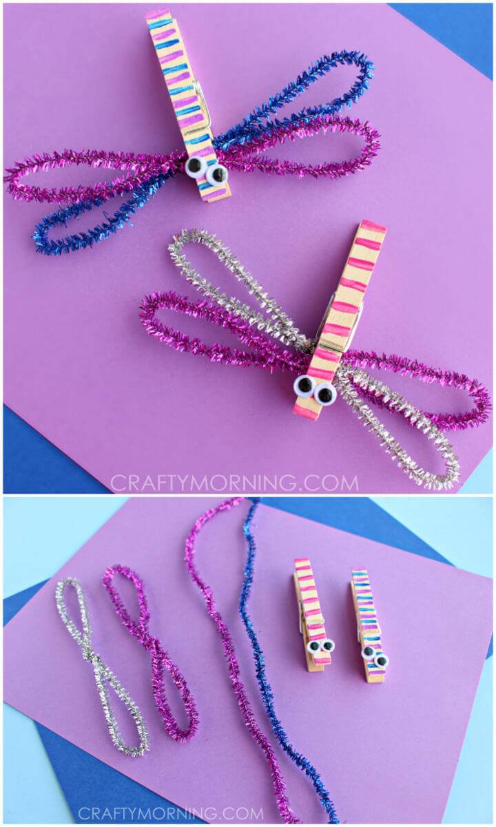 Clothespin Dragonflies Kids Craft