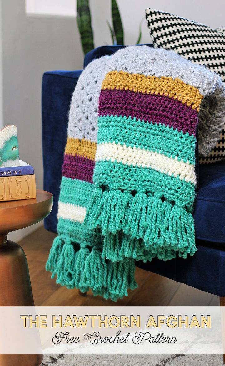 Colorful Crochet Afghan Blanket Pattern