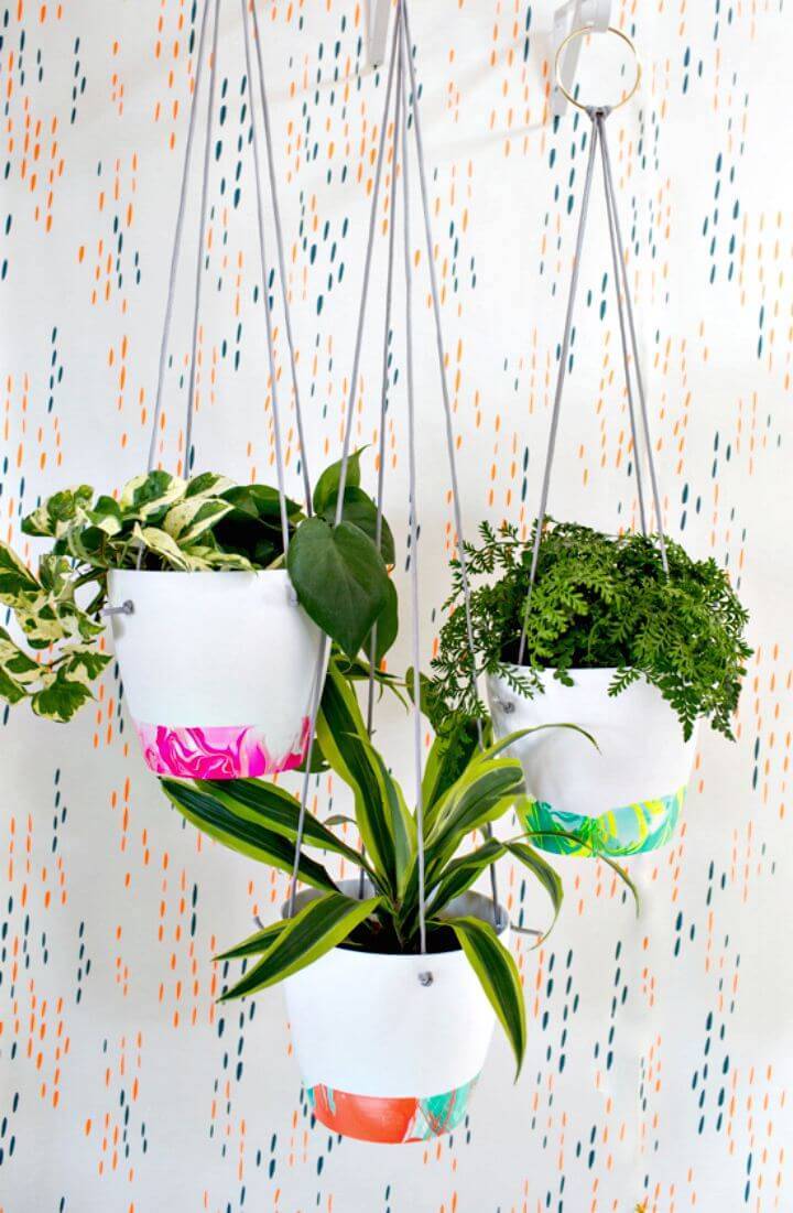 How to Create Marbled Hanging Planter