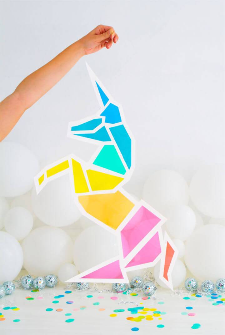 Colorful DIY Stained Glass Unicorn