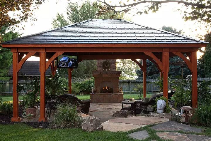 Covered Patio with Faux Slate Roof
