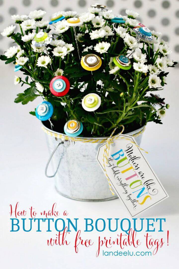 Create A Button Bouquet - DIY Mother's Day Gift