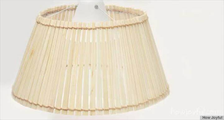 lampshade made of chopsticks