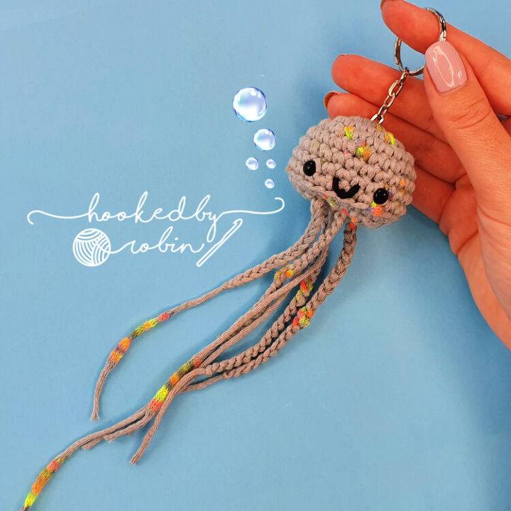 Crochet Amigurumi Jellyfish Keychain Pattern