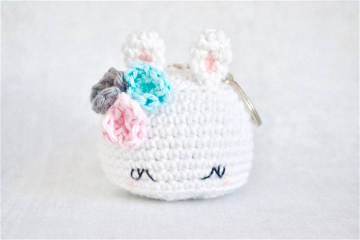 Crocheted Bea the Bunny Keychain - Free Pattern