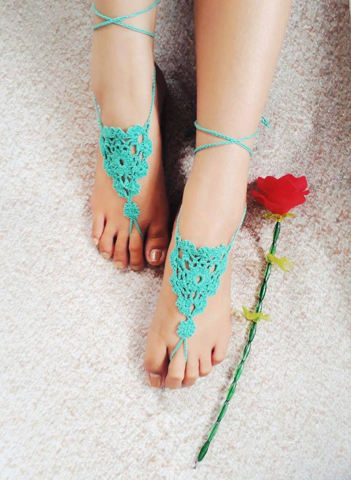 Crochet Bohemian Barefoot Sandals Pattern