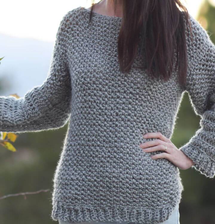 Free Crochet Knit-like Sweater Pattern