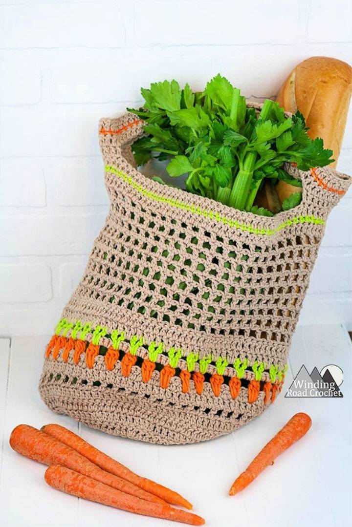 Crochet Vegetable Market Bag Pattern