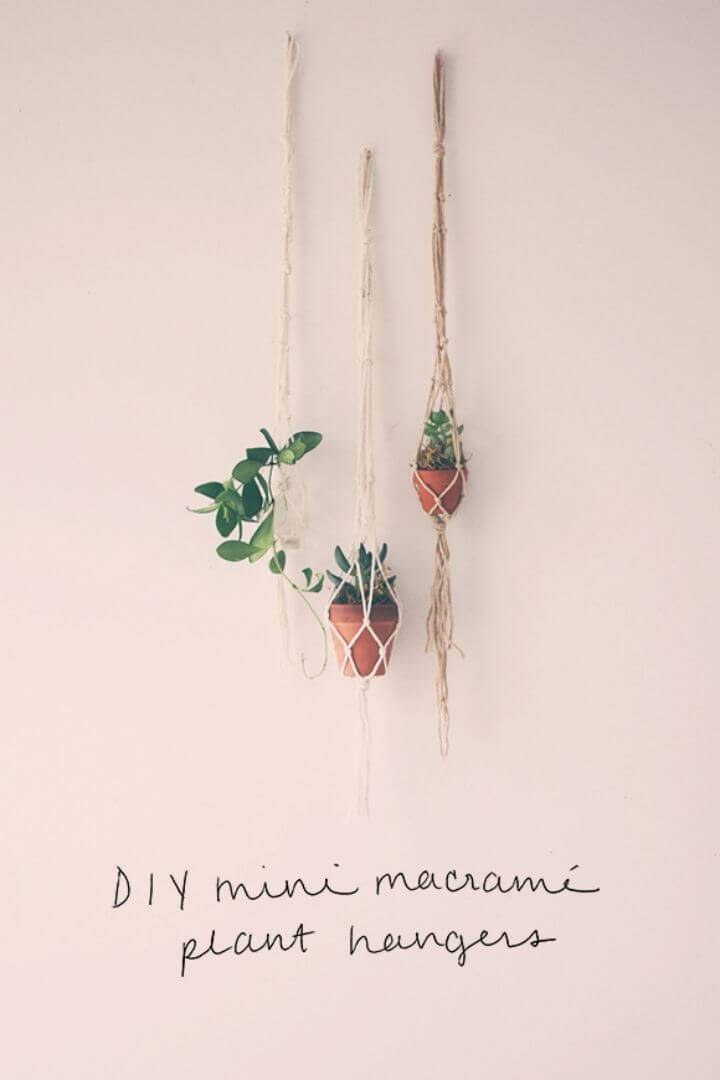How To Make Two Mini String Macrame Plant Hanger