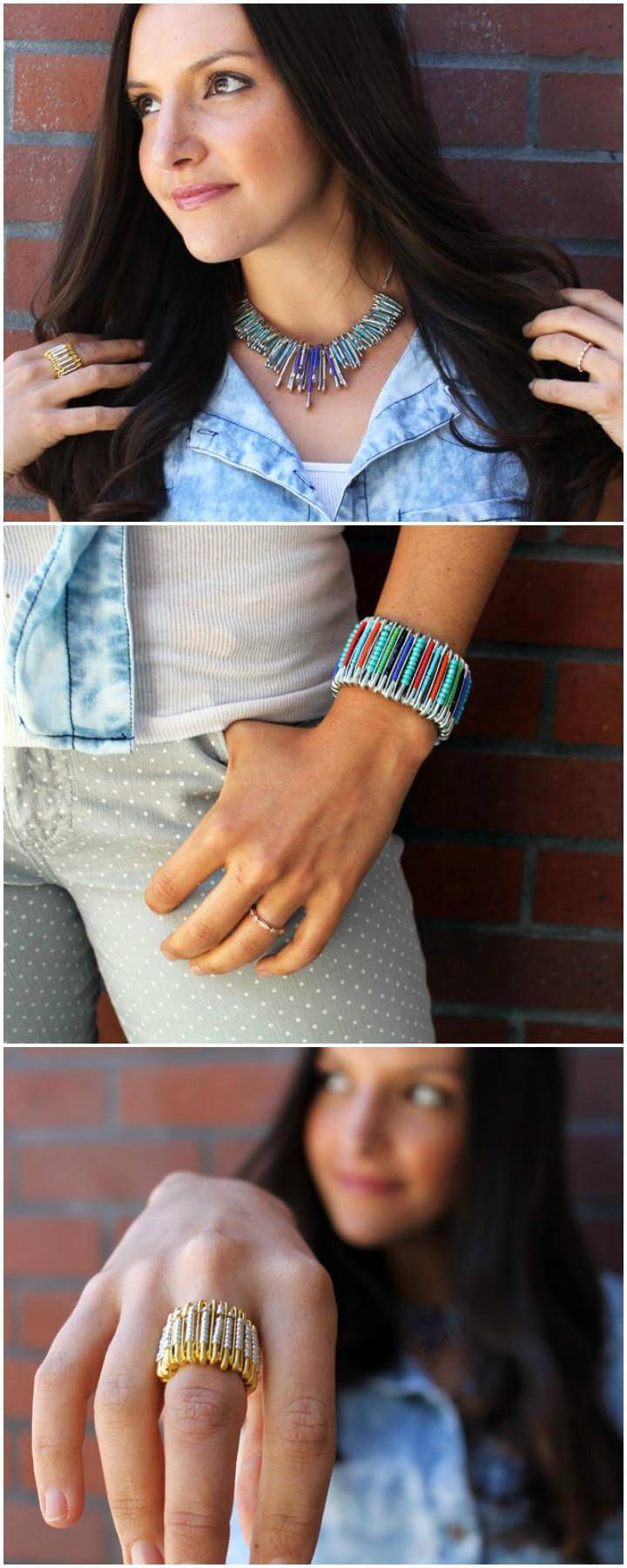 DIY Beaded Safety Pins Jewelry