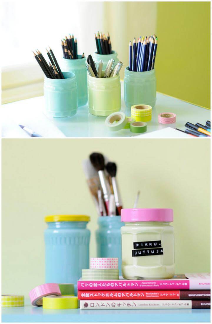 DIY Beautiful Painting Pastel Glass Jars