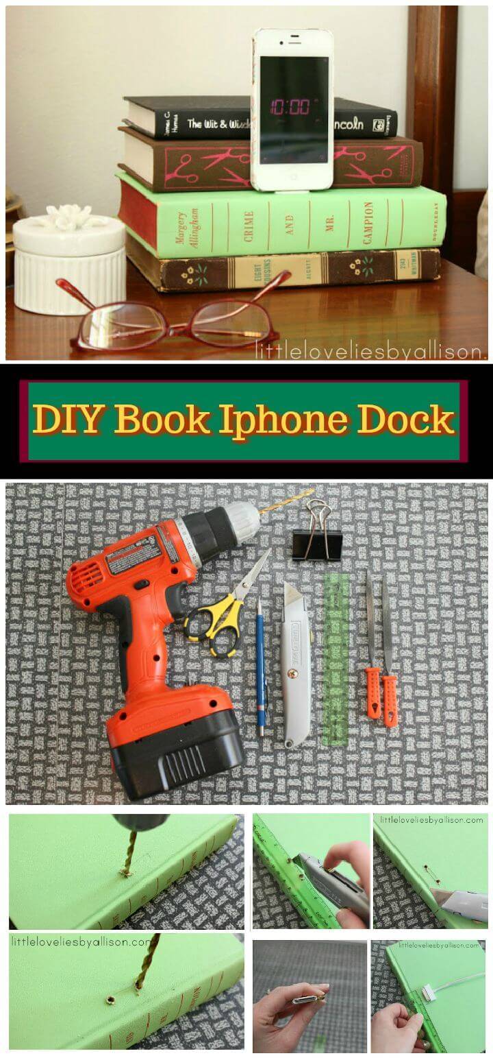 DIY Book Iphone Dock Tutorial