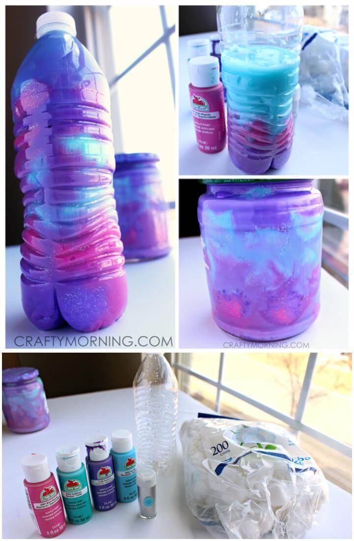 DIY Brilliant Galaxy Bottles and Jars