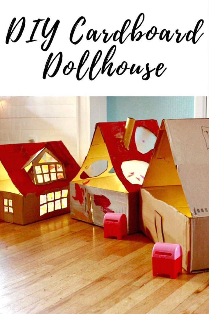 DIY Cardboard Dollhouse with Lights