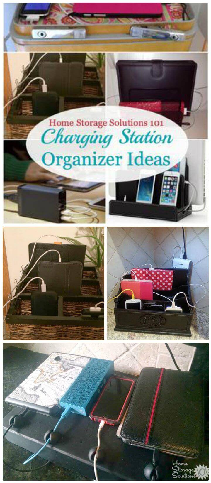 DIY Charging Station Organizer Ideas For Phones & Other Electronics