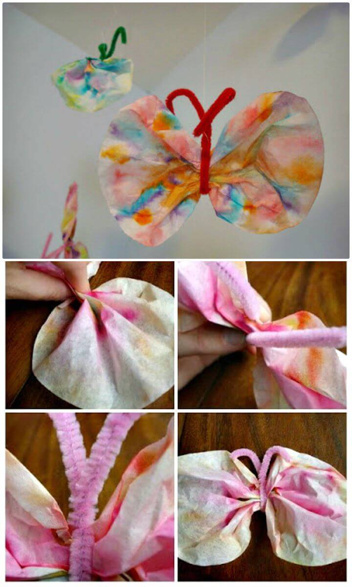 Simple DIY Coffee Filter Butterflies - Adorable Summer Craft