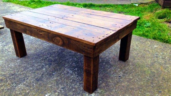 DIY Coffee Table From Reclaimed Pallet Wood