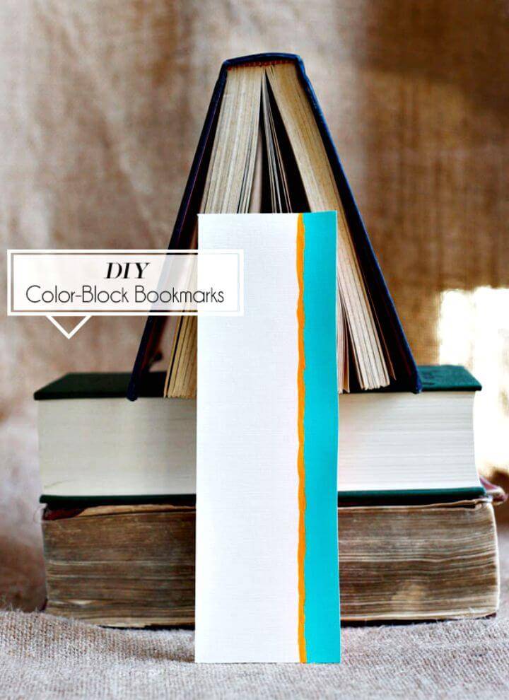DIY Color-block Bookmarks