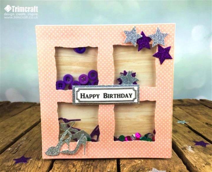 DIY Die Cut Foam Shaker Birthday Card, how to make birthday card