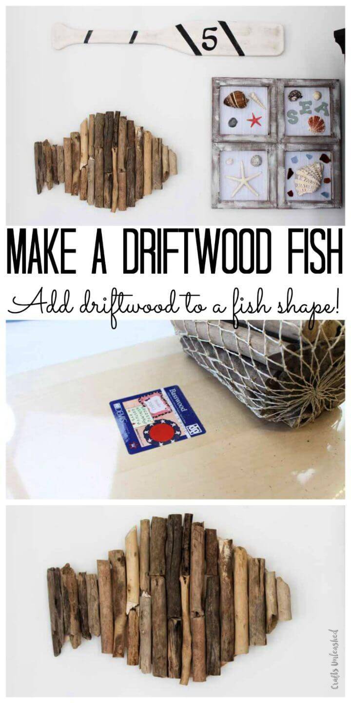 DIY Driftwood Fish Nautical Themed Decor