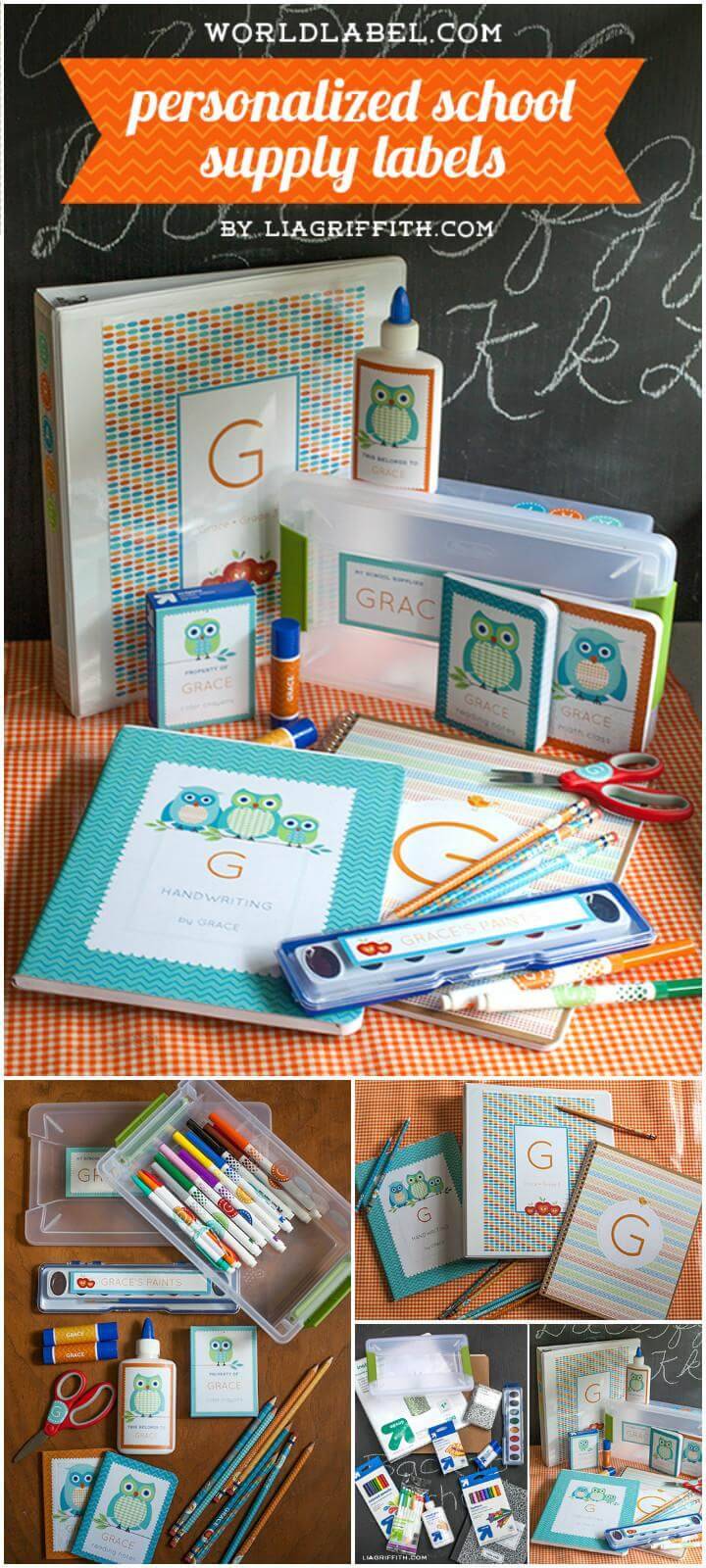 easy personalized school supply labels