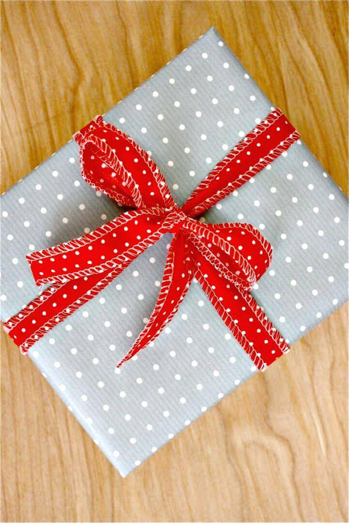 DIY Fabric Ribbon for Gift Wrapping