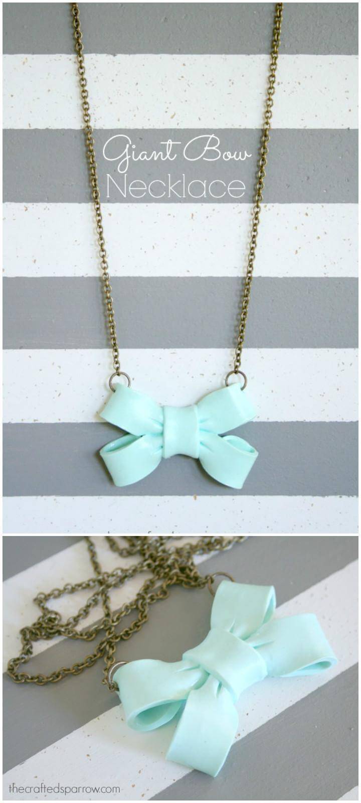DIY Gorgeous Giant Bow Necklace